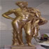 gold statue of antinous